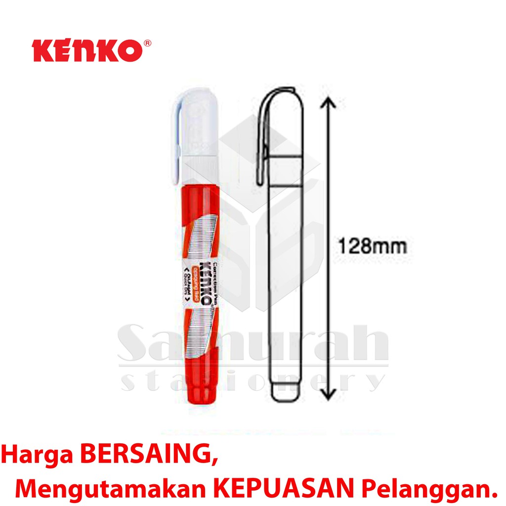 

HJK Correction Pen Kenko Ke-301 Merah / Tip-Ex Cair KE 301 1 box isi 12 Pcs / Tipe X Fluid Bentuk