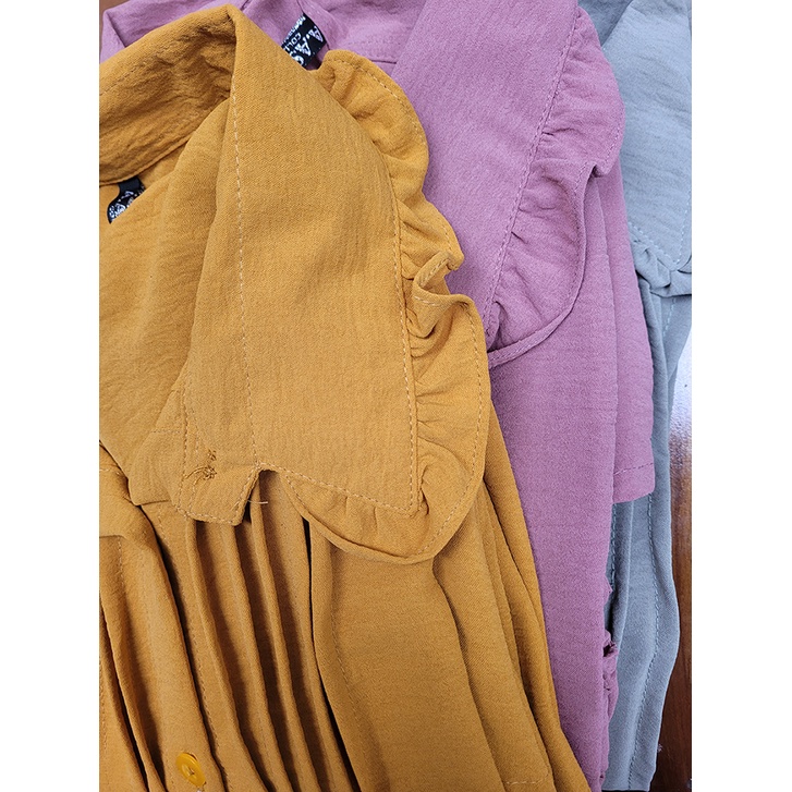 TUNIK CRINKLE LENGAN BALON