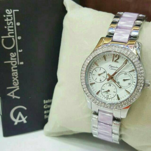 JAM TANGAN CEWEK/WANITA ALEXANDRE CHRISTIE PINK ELEGANT...