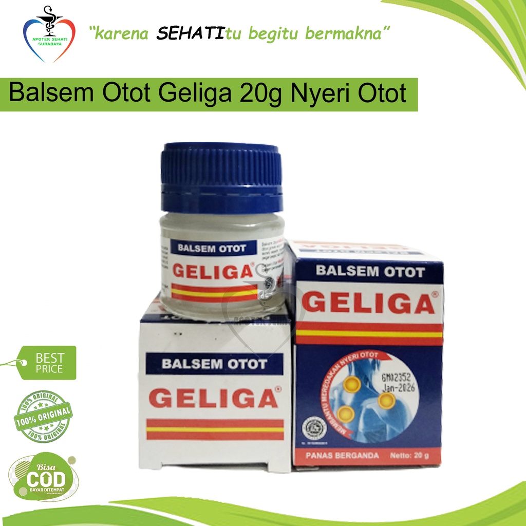 BALSEM OTOT GELIGA 20GR BALSAM GOSOK PANAS PEGAL LINU NYERI SENDI