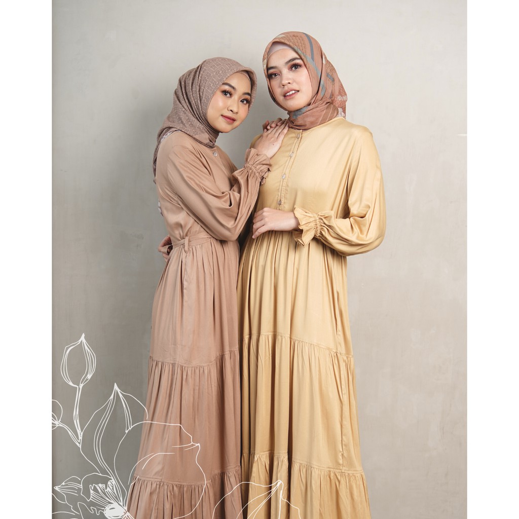 Anna Dress | Gamis Wanita Polos | Gamis Kondangan