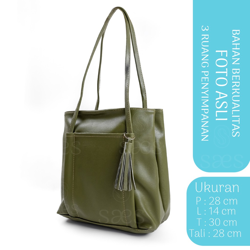 Tas tote wanita kulit Simple saes totebag Hobo Akasia Hobo bag Murah Lily saes store 003