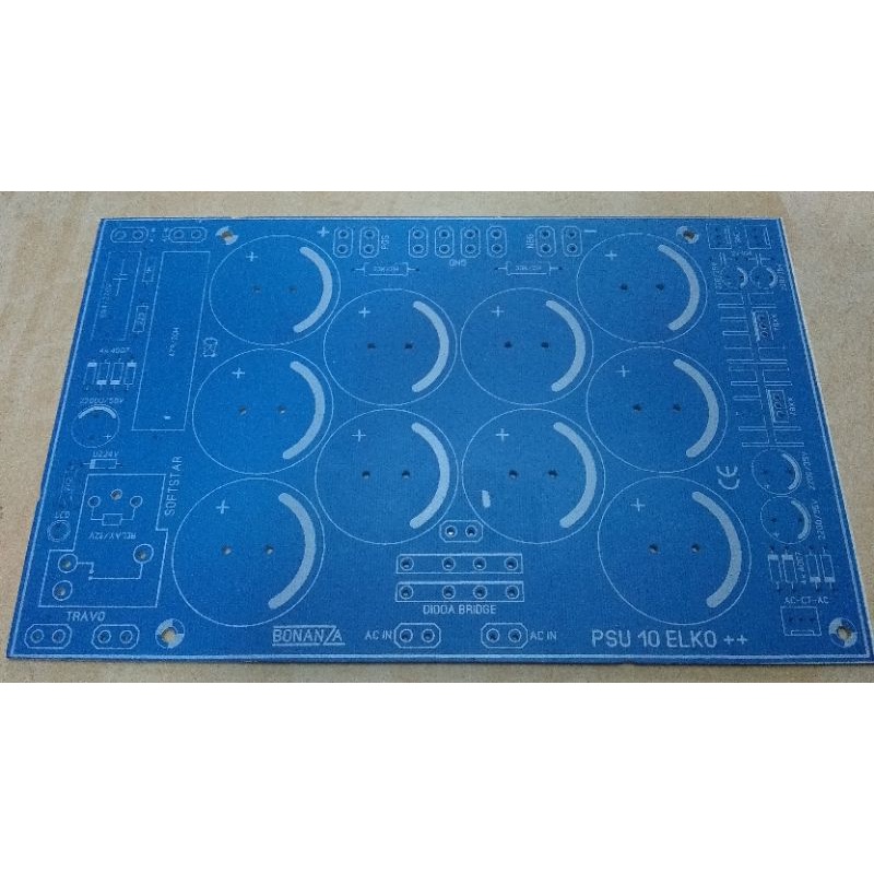 PCB PSU Class AB 10 Elco