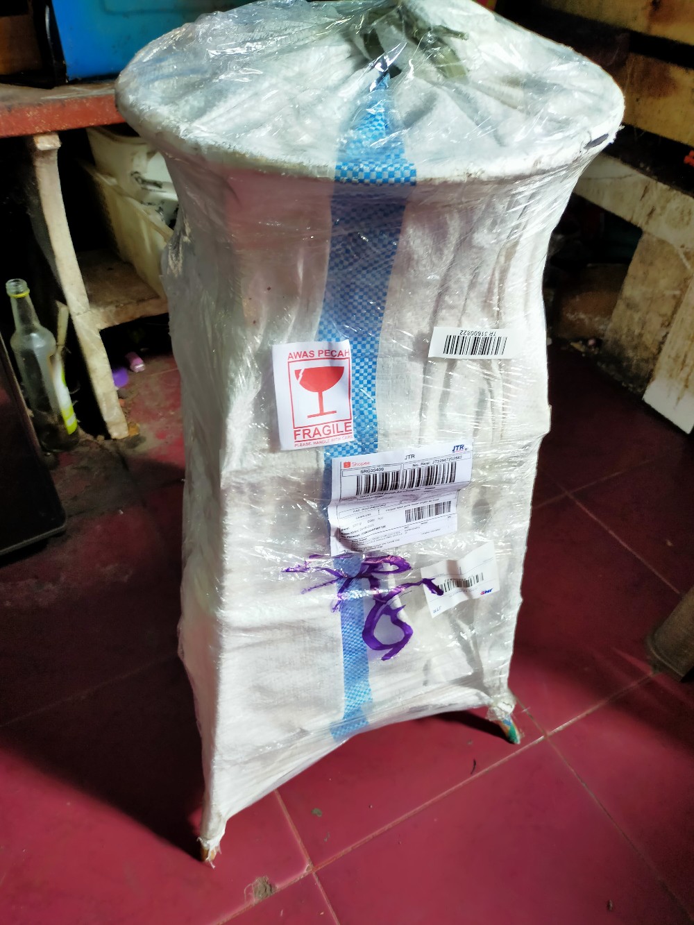 40cm Wok Kuali Wajan Stainless Steel Kupingan / Double Handle Free Spatula Kayu