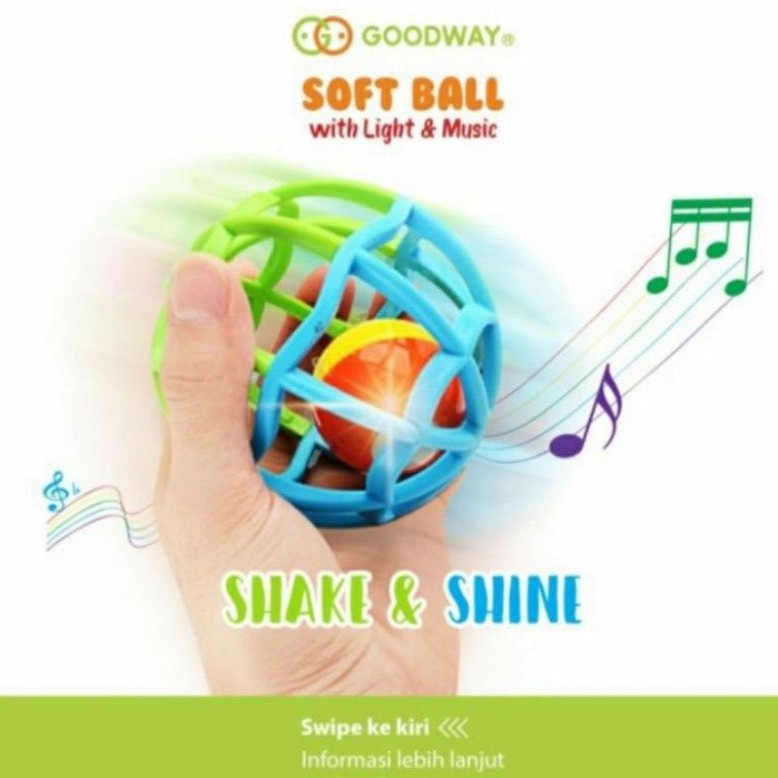 GOODWAY Soft Ball with Light and Music Mainan Bayi Bola Musik Lampu