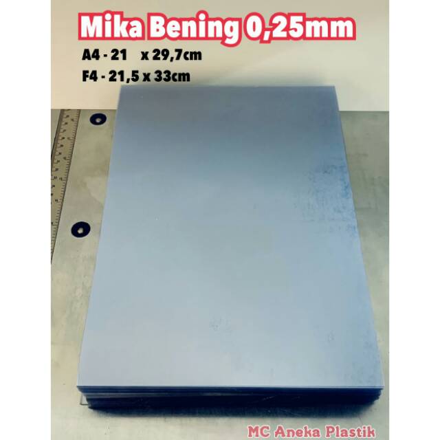 

Cover Mika Jilid Bening Mika Plastik 0,25mm Transparant Clear RJ4