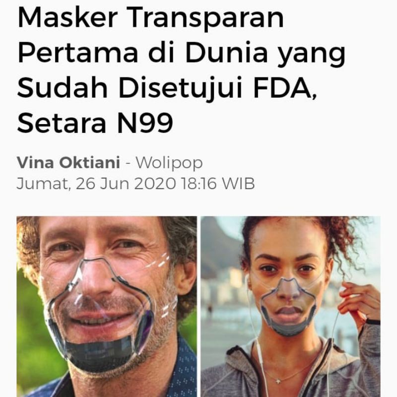 READY  MASKER TRANSPARAN AKRILIK SMART MASK masker transparant 2021 NEW MODEL .... Harga PROMO