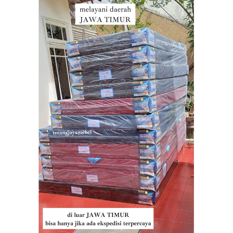 Kasur Busa OLYMPIC SUPER DELUXE Tebal 15 cm Kualitas 5 Tahun - JAWA TIMUR Matras Pillowtop Bed Set C