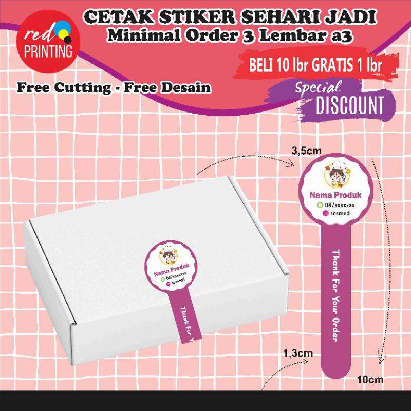 

CETAK STIKER LABEL MAKANAN BAHAN VINYL WATERPROOF