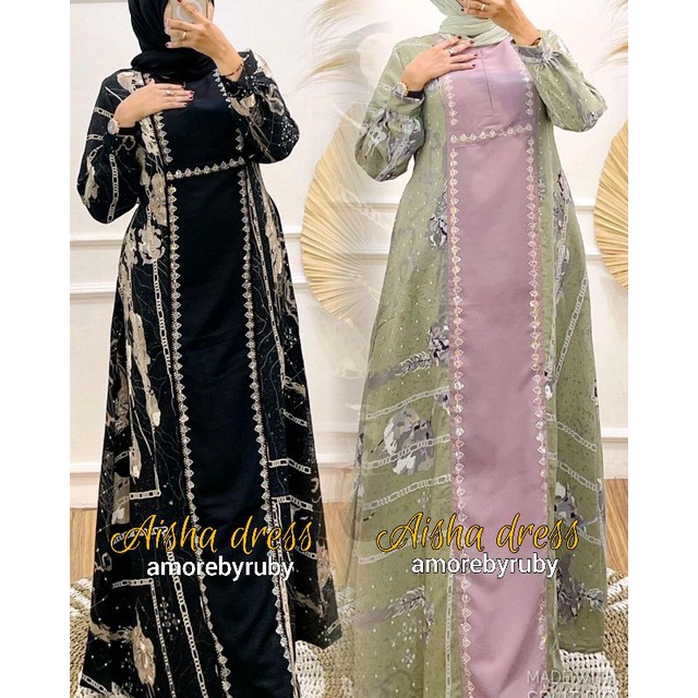 AISHA DRESS LIMITED AMORE BY RUBY ORI GAMIS TERBARU DRESS MUSLIM BAJU WANITA