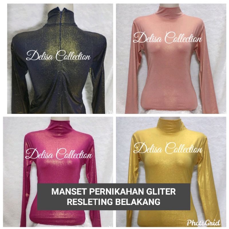 MANSET GLITER KEBAYA PENGANTIN INNER DALAMAN BAJU PESTA