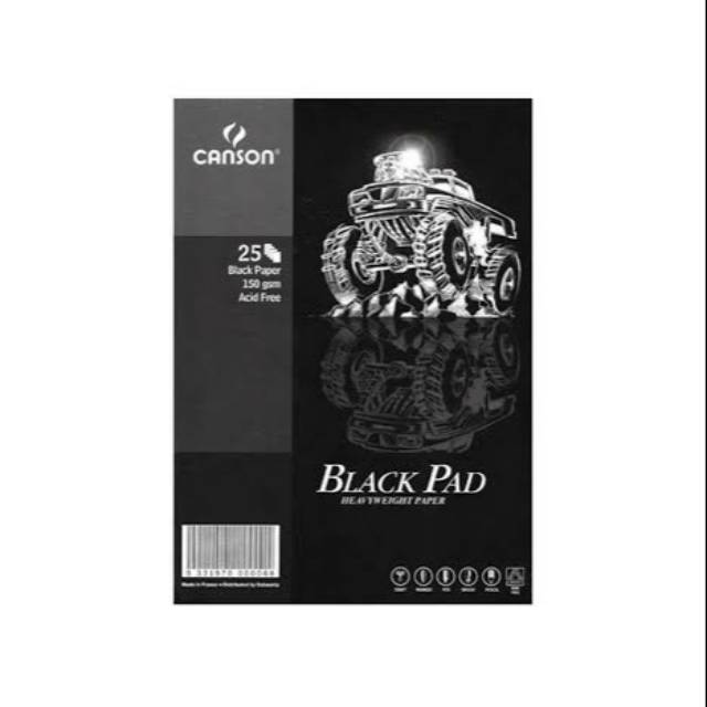 

A3 A4 CANSON BLACK PAPER PAD BUKU GAMBAR KERTAS HITAM