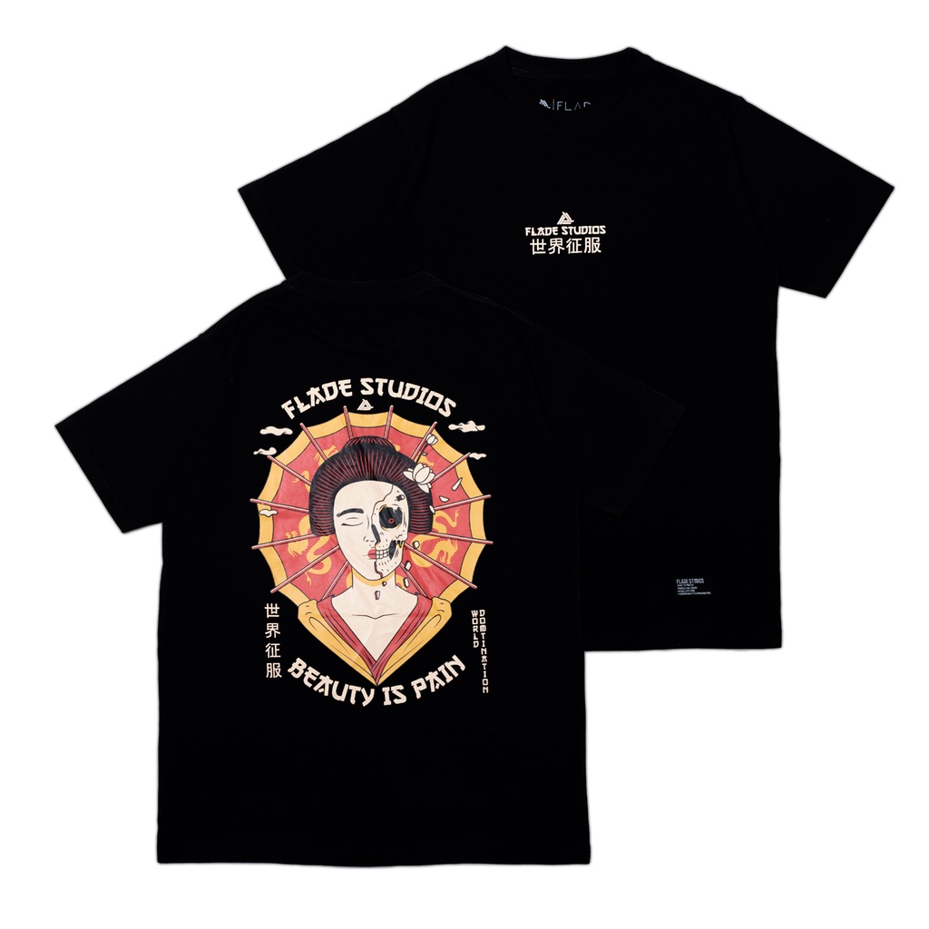 

ID FLADE STUDIOS - FLADE T-SHIRT - GEISHA - KAOS HITAM