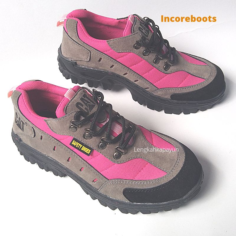 Safety Shoes 36-40 Sepatu Boots Wanita Ujung Besi Warna Abu Hitam