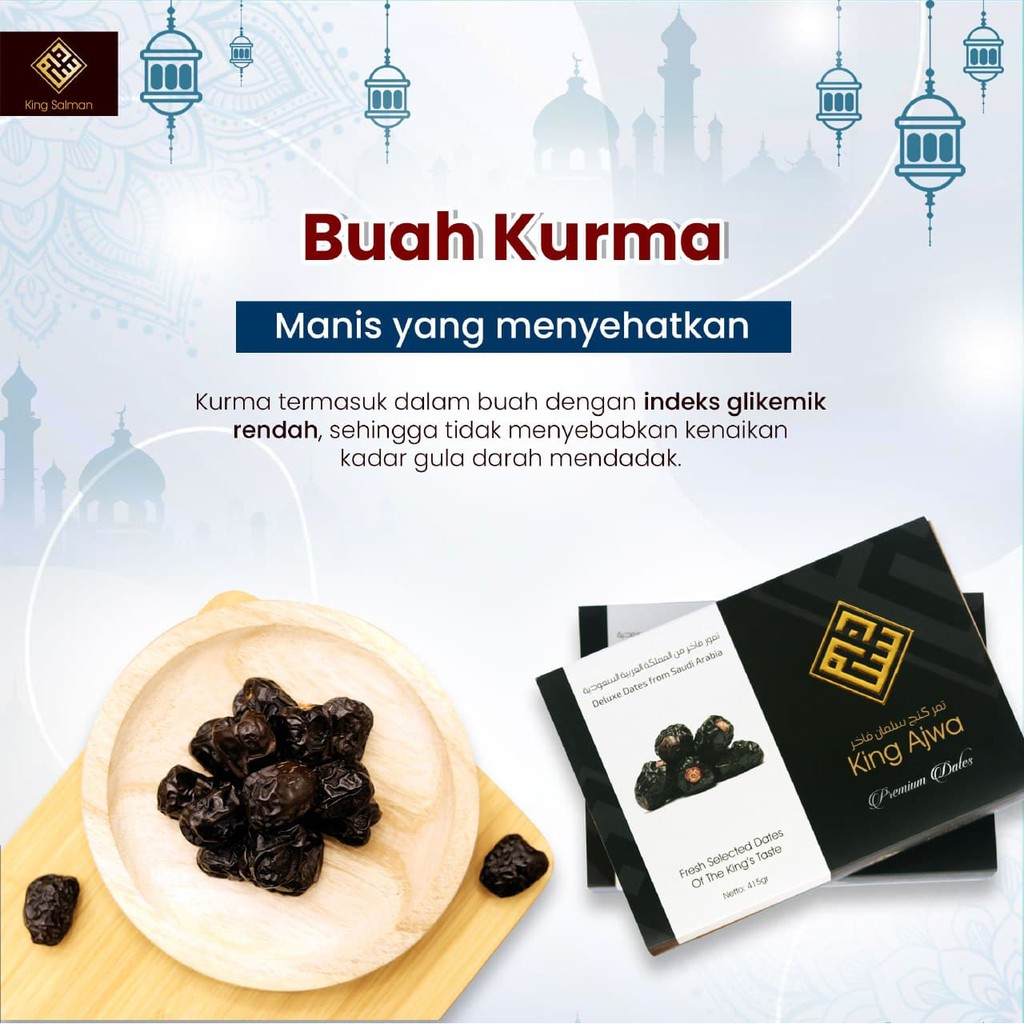 

Kurma Ajwa 500Gr Bruto King Ajwa Original