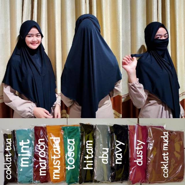Hijab instan niqab tali / hijab instan cadar / hijab masker