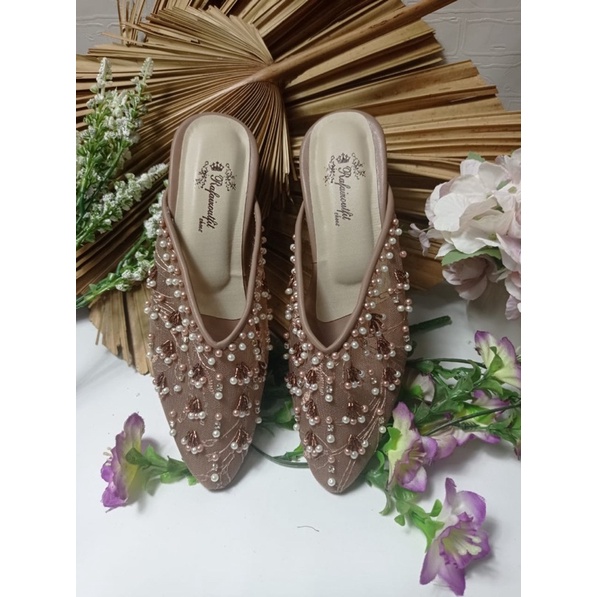 sepatu wedding Marrisa mocca tinggi 3cm tahu