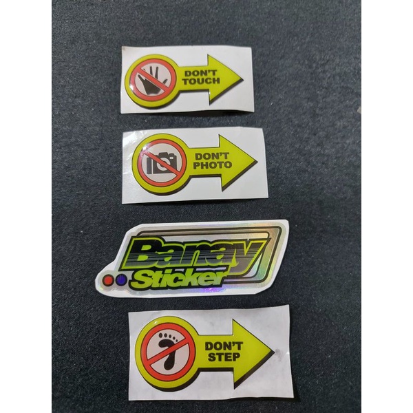 STICKER EMBLEM PANAH DONT DILARANG TIMBUL