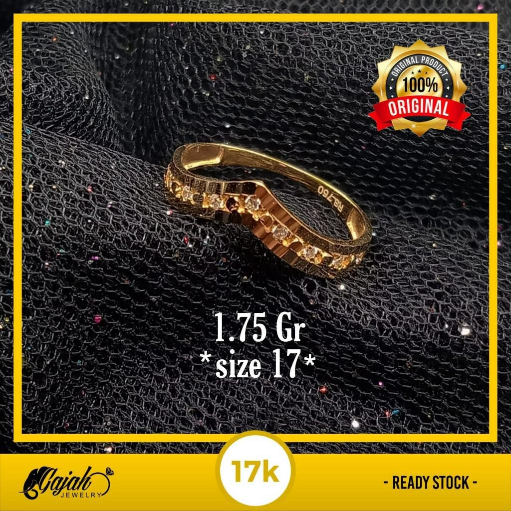 Cincin Emas 17K - 1.75 Gr Kadar 750 - 4968