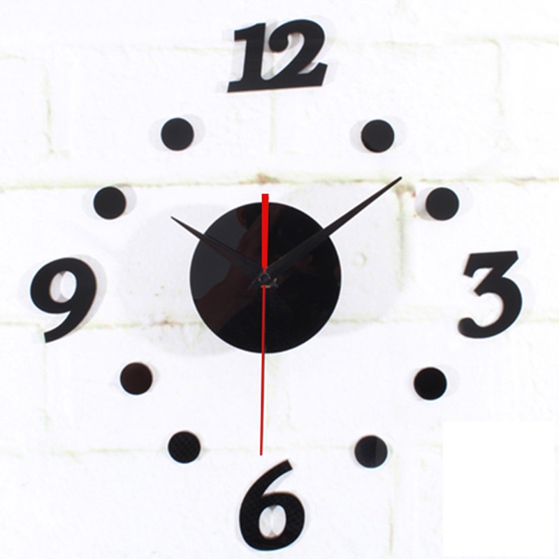 Jam Dinding Besar DIY 3D Giant Diameter 80-130cm Tempel Huruf Hiasan Angka Jumbo Raksasa Unik Aesthetic Minimalis-KECIL-06