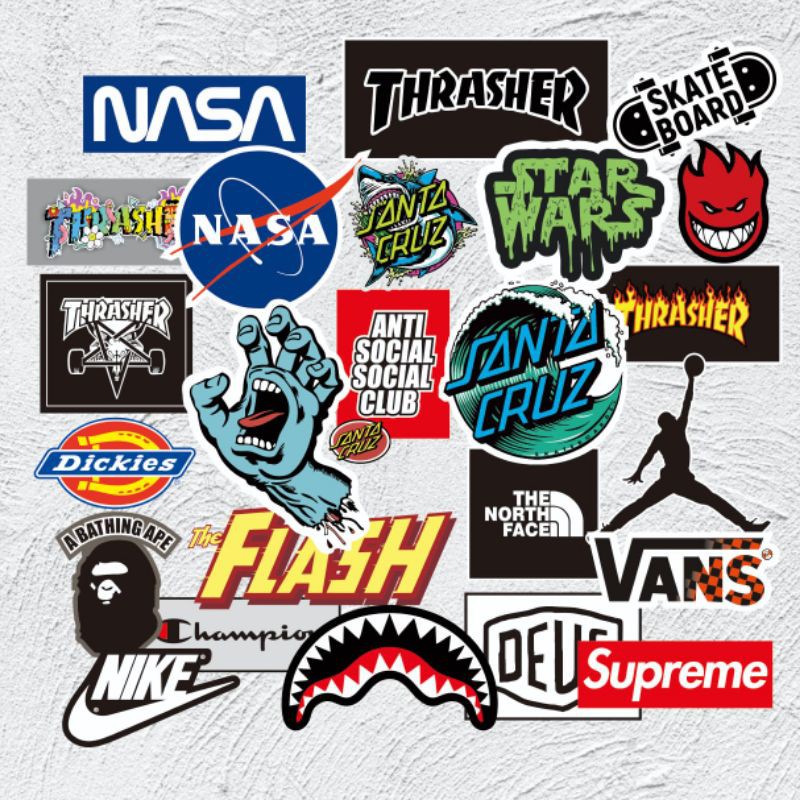 

Stiker Aesthetic Brand Nasa, Champion