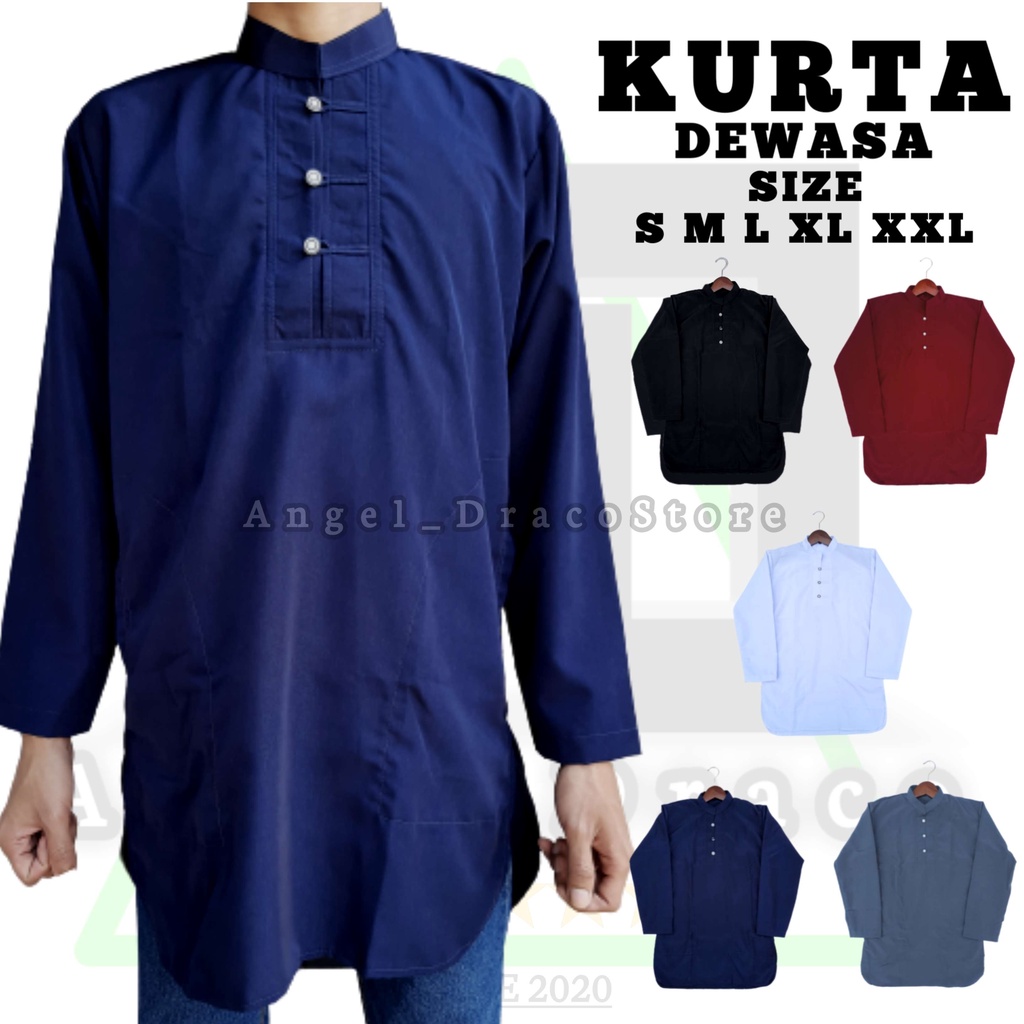 Kurta Dewasa Murah Terlaris Size S,M,L,XL,XXL / Pakistan Dewasa / Koko Dewasa / Kurta Lengan Panjang / Hadad