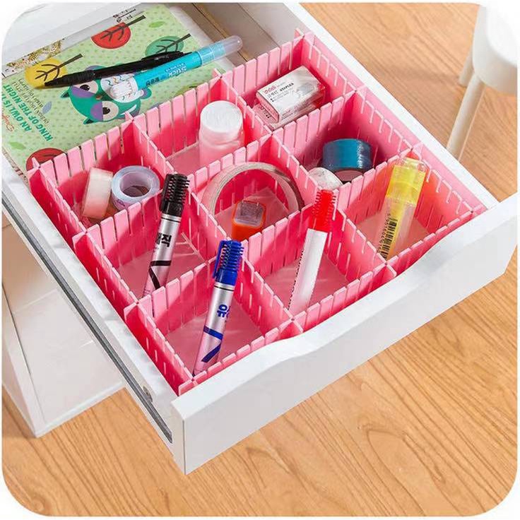 Sekat Laci Lemari Organizer Pemisah Pembatas Partisi Set Isi 4 pcs