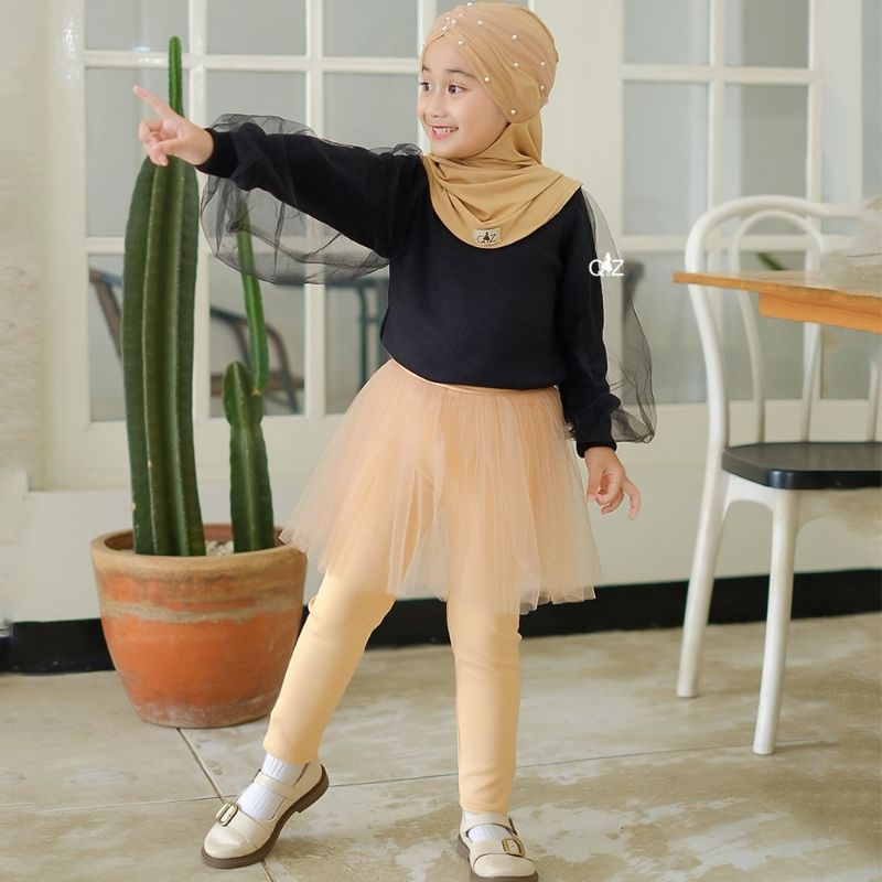 Ariana - Rok lejing anak anak panjang Celana legging tutu anak 3 -5 tahun tutu panst lejing tutu anak tanggung rok tutu anak prempuan