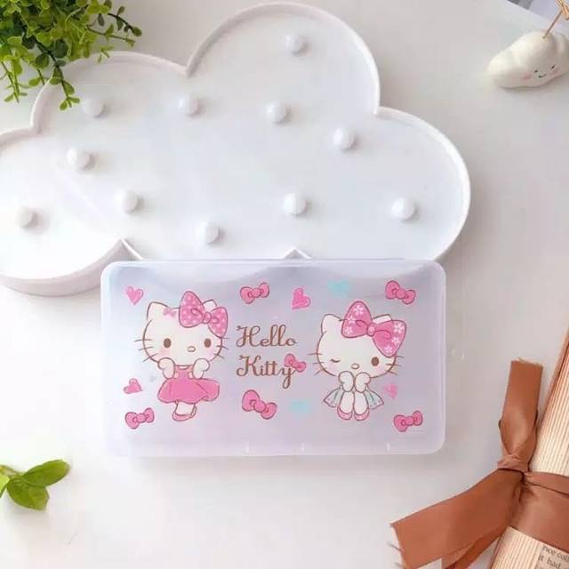 Tempat/Kotak/Wadah Masker Bening-Karakter  - Karakter Lucu