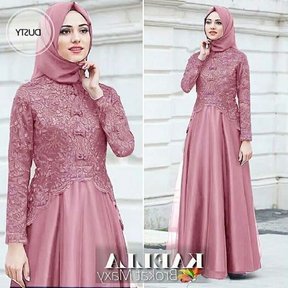 BEST SELLER KAELLA BROKAT MAXY / Dress Brukat / Dress Brukat Wanita / Dress Brukat Pesta / Gamis Kab