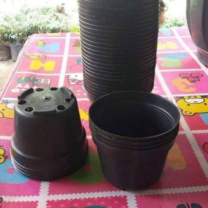 pot bunga grace 20 hitam / pot plastik