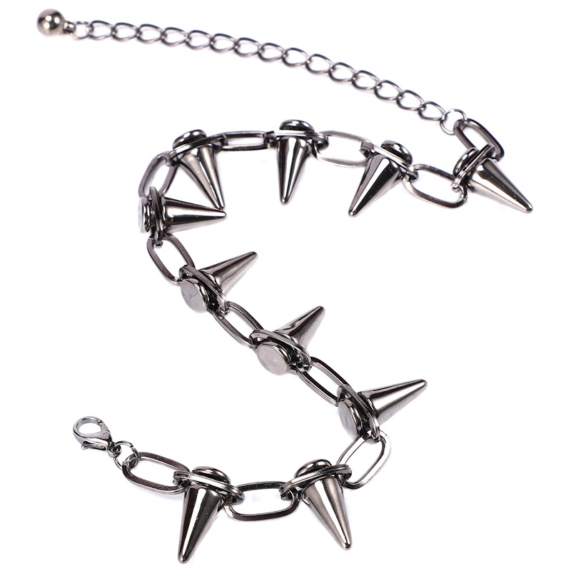 Metal Spikes Studs Rivets Punk Goth Kalung Choker Kerah