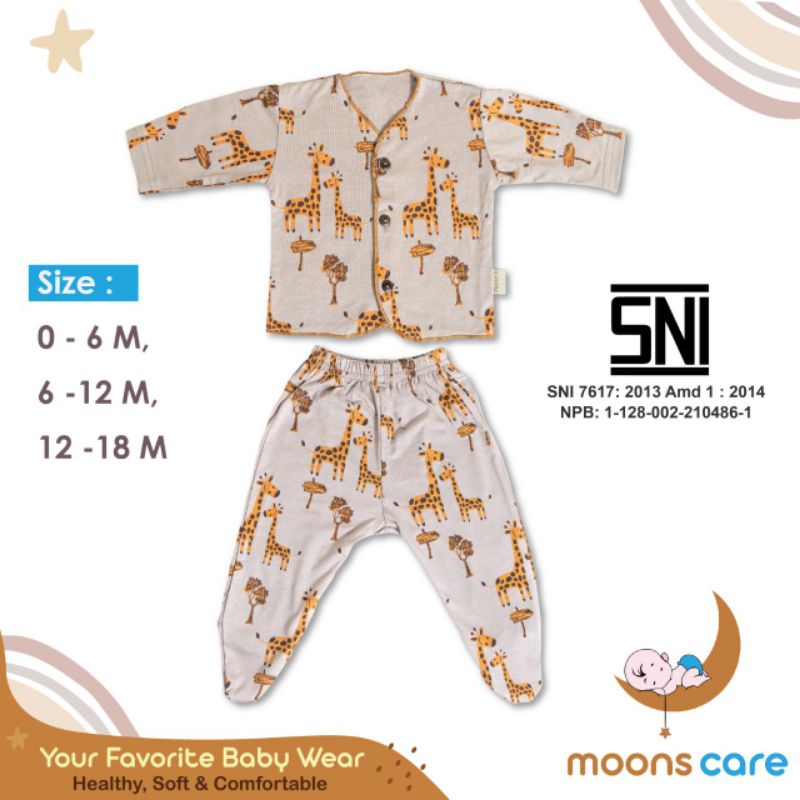 SNI Newborn MOONS STLAN PANJANG TUTUP KAKI PREMIUM STELAN BAJU BARU LAHIR  BAJU BAYI BAJU KUTU