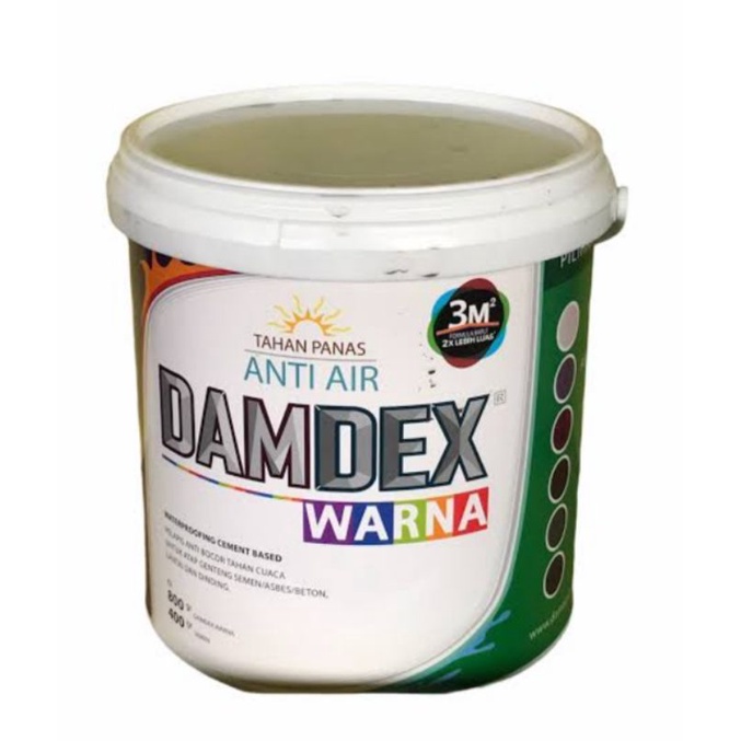 Cat Kolam Koi Damdex Warna Hitam 800gr + 400gr semen waterproof pelapis anti bocor anti air