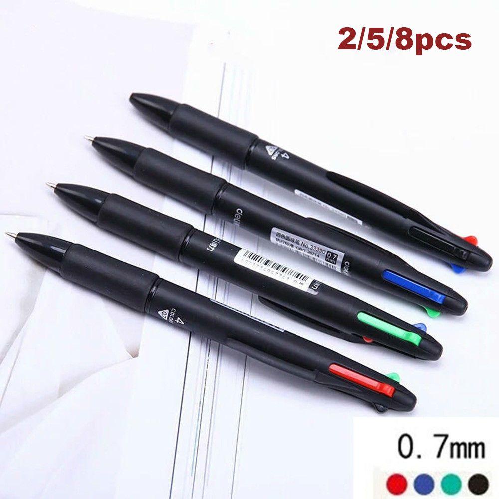 CHOOKYY 2/5/8pcs 0.7mm Multicolor Ballpoint Pen Ditarik Chunky Plastik Gel Pen