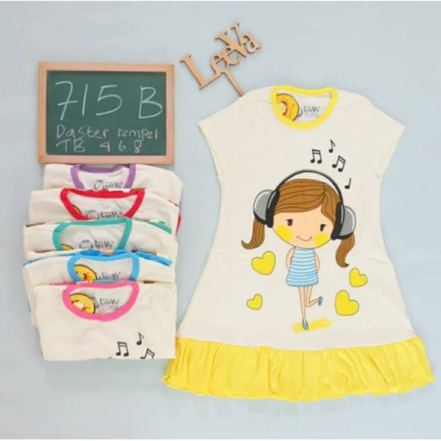 LeeVa daster anak || 715B || 5-8 tahun