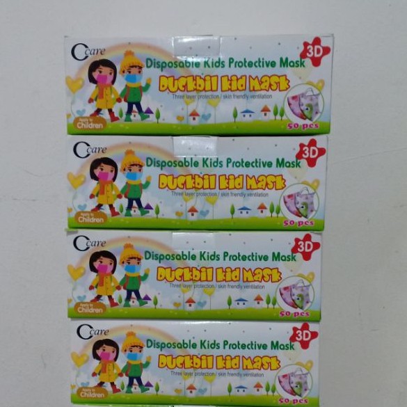 masker duckbill anak 3ply Ocare isi 50 pcs