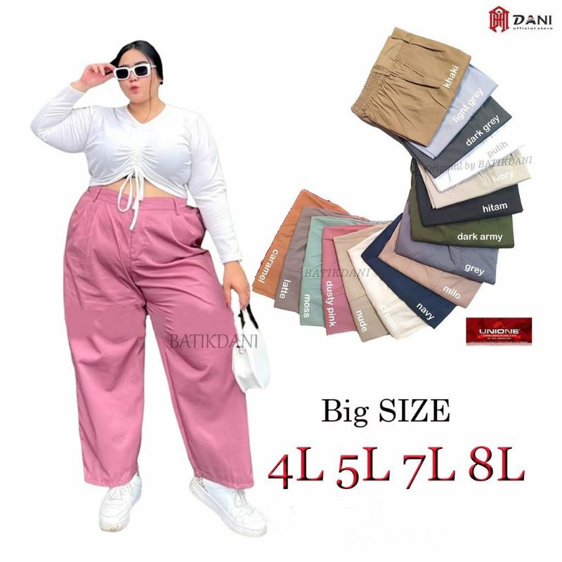 CELANA KERJA WANITA BAGGY PANTS PREMIUM SUPER JUMBO 4L 5L 7L 8L