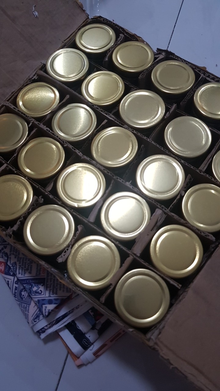 [minim 20pcs] Toples Kaca 250ml Jar Kedap Udara Tutup Emas