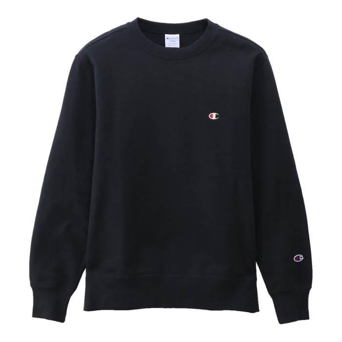SWEATER CREWNECK CHAMPION BLACK / SWEATER CHAMPION FLEECE / CN PRIA/ CN CHAMPION LOGO / SWEETER TULI