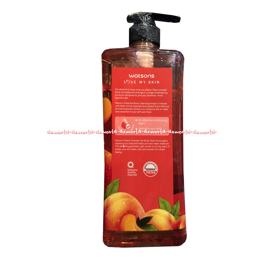 Watsons Gel Body Wash Softening Moisturizing Peach 1L Gel Sabun