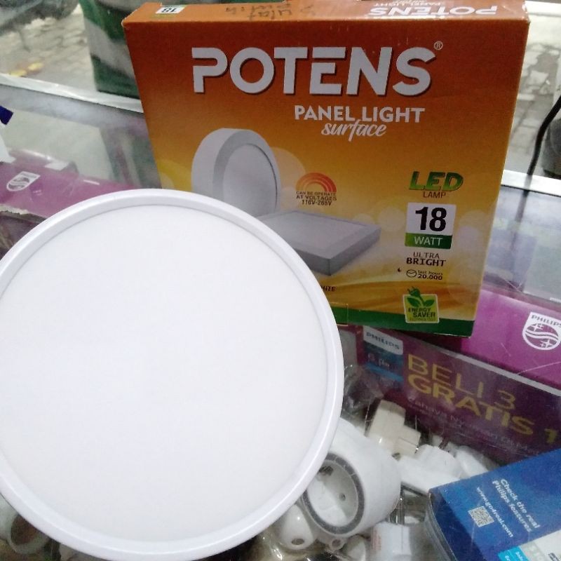 Downlight LED Outbow 18 Watt Potens PPS-018 Putih Bulat-Kotak