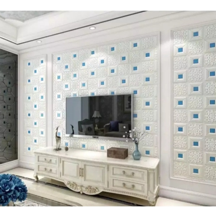 WALLPAPER DINDING BATIK 3D FOAM // 70X70CM TERMURAH !!!-4