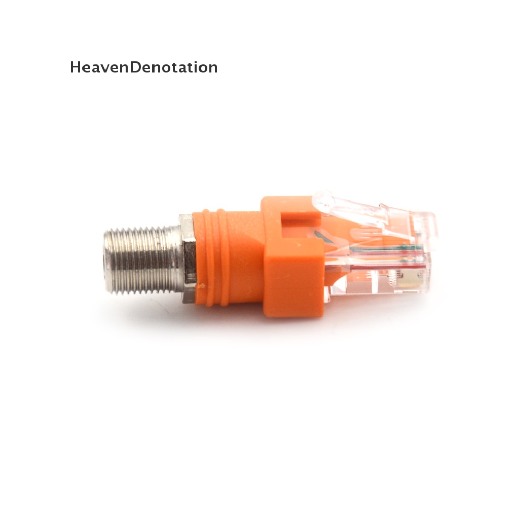 [HeavenDenotation] New F Female to RJ45 Male Coaxial Coax Barrel Coupler Adapter RJ45 to RF Connector