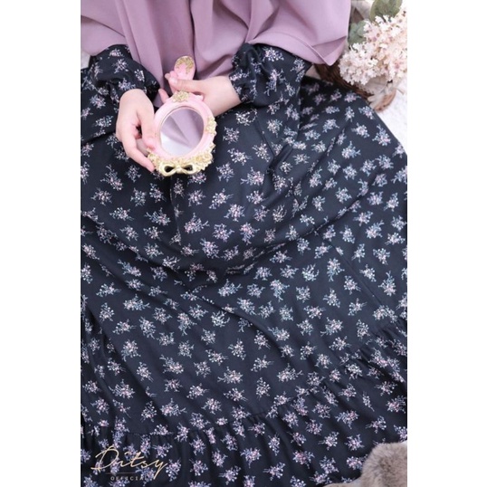READY Daster Ditsy | Edisi Bulan Maret | Gamis Ditsy | Raisel Jet Nightgown (Size S) by Ditsy