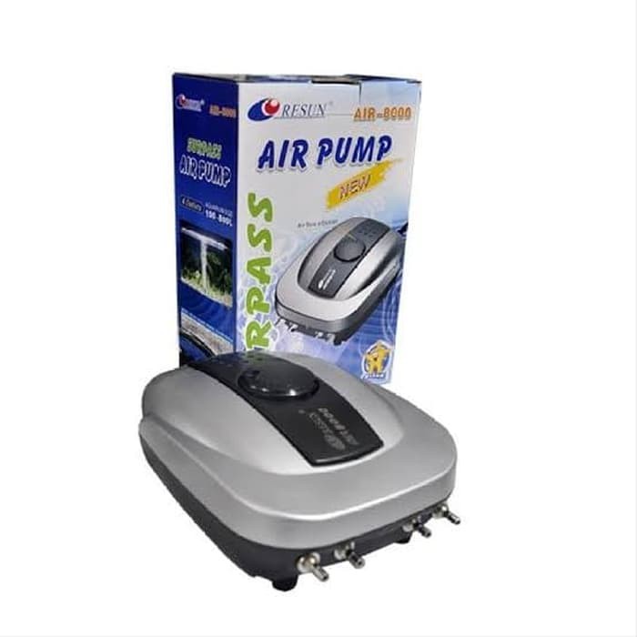 RESUN AIR-8000 / pompa udara gelembung kolan ikan koi / aquarium aqua scape / pump