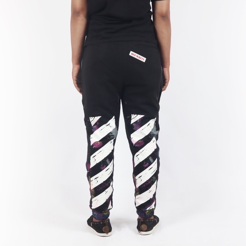 Celana Jogger Pants OW Galaxy Black Import Full Taq/ Celana Jogger Pants