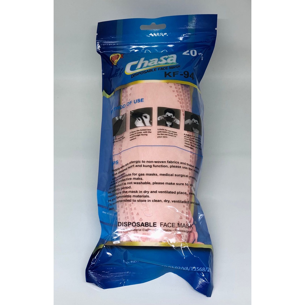 Masker KF94 CHASA Sachet Ziplock 10pcs 3D evo Stereoscopic Fish