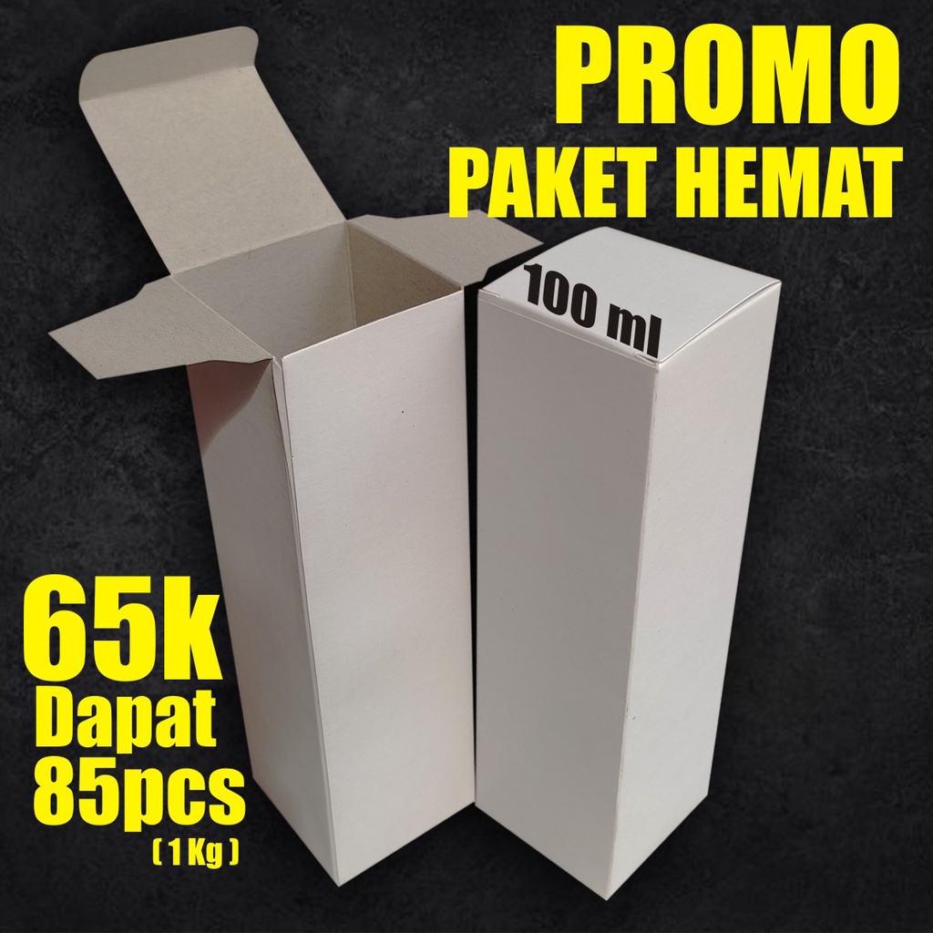 

PAKET HEMAT 1kg (85pcs) Box POLOS / packaging botol 100ml / Box Parfum 4.5x4.5x15,5