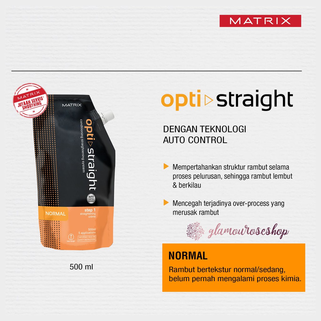 ❤️Glamouroseshop❤️MATRIX Opti Straight /Optistraight Conditioning Straightening System Step 1 500 ml